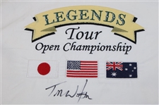 Tom Watson Signed Legends Tour Championship Embroidered Flag JSA ALOA