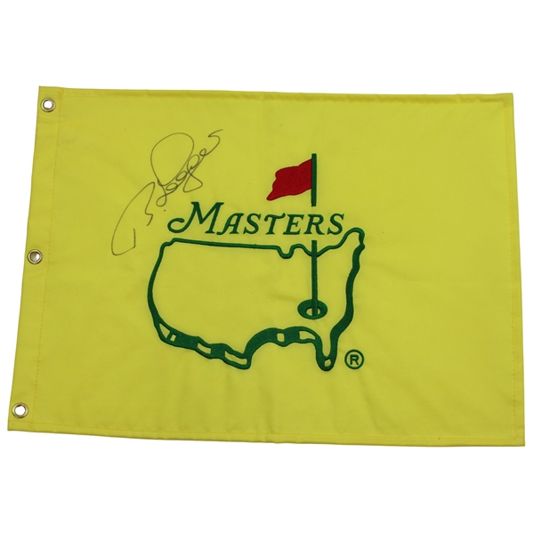 Bernhard Langer Signed Undated Masters Embroidered Flag JSA ALOA