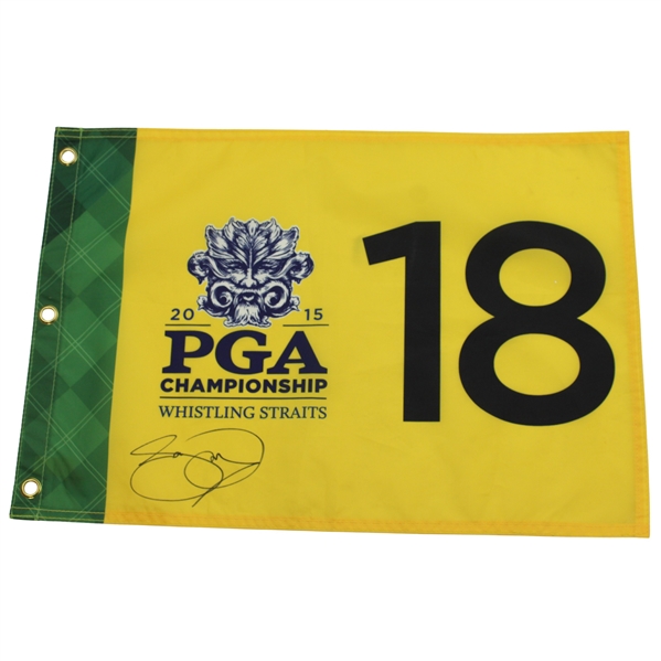 Jason Day Signed 2015 PGA at Whistling Straights Yellow Screen Flag JSA ALOA