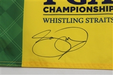 Jason Day Signed 2015 PGA at Whistling Straights Yellow Screen Flag JSA ALOA