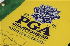 Jason Day Signed 2015 PGA at Whistling Straights Yellow Screen Flag JSA ALOA