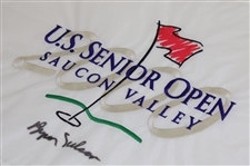 Byron Nelson Signed 2000 US Senior Open at Saucon Valley Embroidered Flag JSA ALOA
