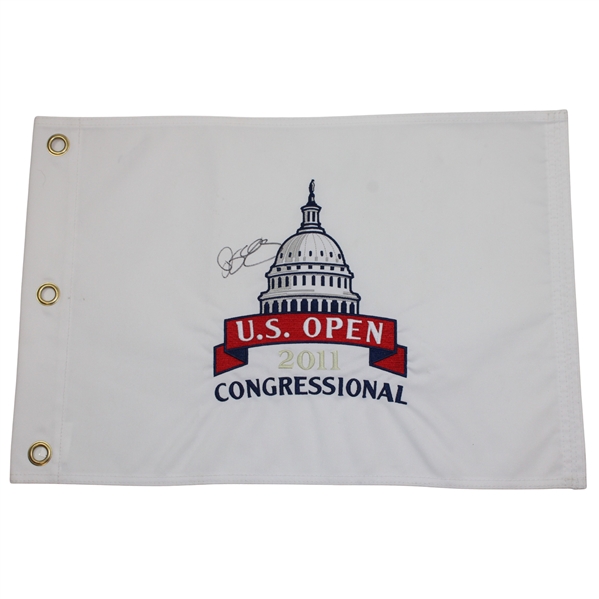 Rory McIlroy Signed 2011 US Open Congressional Embroidered Flag JSA ALOA
