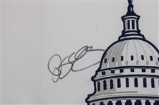 Rory McIlroy Signed 2011 US Open Congressional Embroidered Flag JSA ALOA