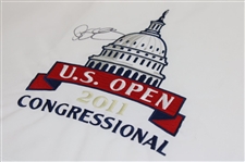 Rory McIlroy Signed 2011 US Open Congressional Embroidered Flag JSA ALOA