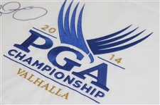 Rory McIlroy Signed 2014 PGA at Valhalla Embroidered White Flag JSA ALOA