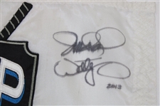 Multi Signed 2013 Waltrip Brothers Charity Championship Embroidered Flag JSA ALOA