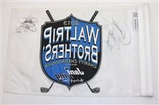 Multi Signed 2013 Waltrip Brothers Charity Championship Embroidered Flag JSA ALOA