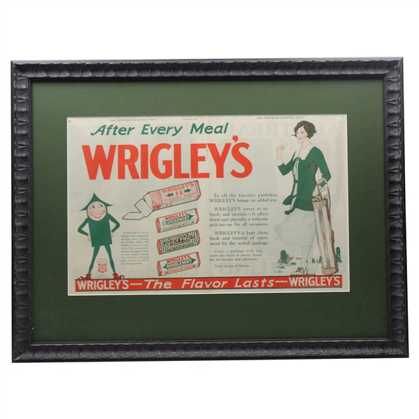 Vintage Wrigleys Gum Advertisement - Framed
