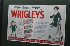 Vintage Wrigley's Gum Advertisement - Framed