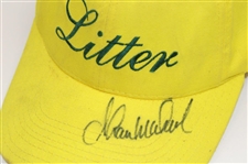 Shaun Micheel Signed Masters Yellow Litter Caddy Hat JSA ALOA