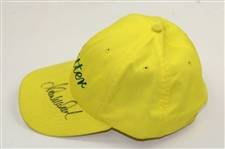 Shaun Micheel Signed Masters Yellow Litter Caddy Hat JSA ALOA