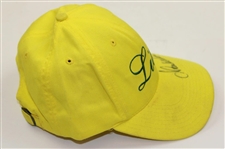 Shaun Micheel Signed Masters Yellow Litter Caddy Hat JSA ALOA