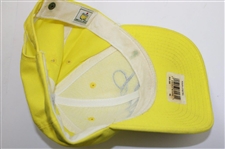 Shaun Micheel Signed Masters Yellow Litter Caddy Hat JSA ALOA