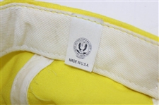 Shaun Micheel Signed Masters Yellow Litter Caddy Hat JSA ALOA