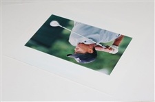 1995 Tiger Woods Post Swing Photo From His Masters Debut w/Denver Post Archives Authentic Sticker