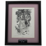 Four (4) Various Vintage Golf Clothing Advertisements - Framed