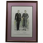 Four (4) Various Vintage Golf Clothing Advertisements - Framed