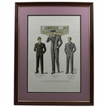 Four (4) Various Vintage Golf Clothing Advertisements - Framed