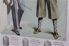 Four (4) Various Vintage Golf Clothing Advertisements - Framed