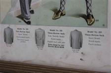 Four (4) Various Vintage Golf Clothing Advertisements - Framed