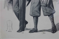 Four (4) Various Vintage Golf Clothing Advertisements - Framed