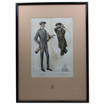 Four (4) Various Vintage Golf Clothing Advertisements - Framed
