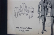 Four (4) Vintage Golf Clothing Various Advertisements & Cutout - Framed