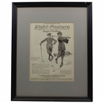 Four (4) Vintage Golf Clothing Various Advertisements & Cutout - Framed
