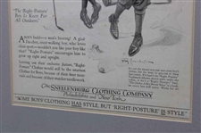 Four (4) Vintage Golf Clothing Various Advertisements & Cutout - Framed