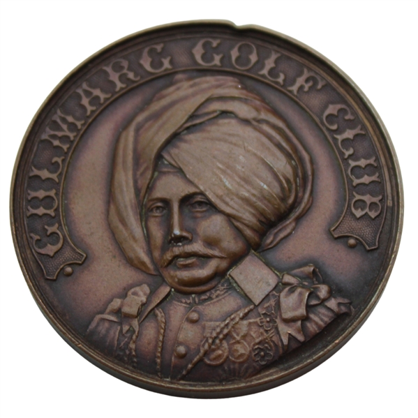 Undated Gulmarg Golf Club Medal with Raised Scene & Figure
