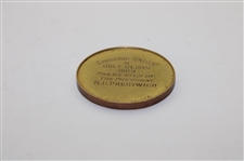 1923 Cheshire Union of Golf Clubs 9 Karat Gold Medal Presented by The President R. H. Prestwich