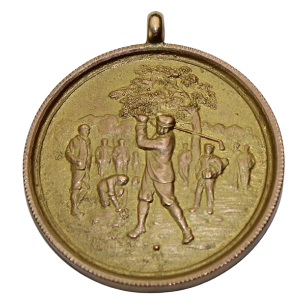 1927 Edzell Golf Club Dalhousie M.E. Monsoon Meet 9 Karat Gold Medal Won by A. F. M Guild 