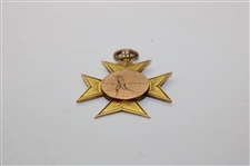 1899 W.W.M.C.C. Cross 9K Gold Medal with soldered emblem Won by G. Whiting