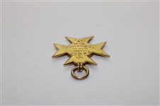 1899 W.W.M.C.C. Cross 9K Gold Medal with soldered emblem Won by G. Whiting