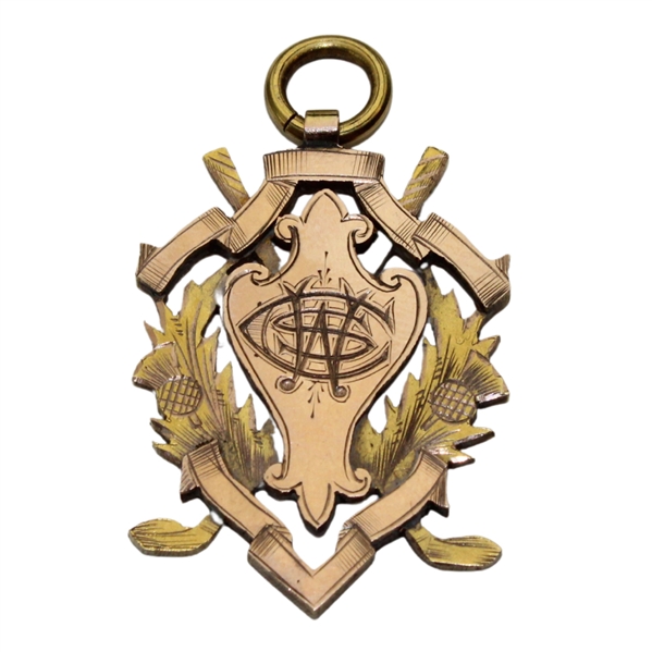 1904 G.G.C. Tennant Cup Gailes 9K Gold Medal Won by W. S. C.