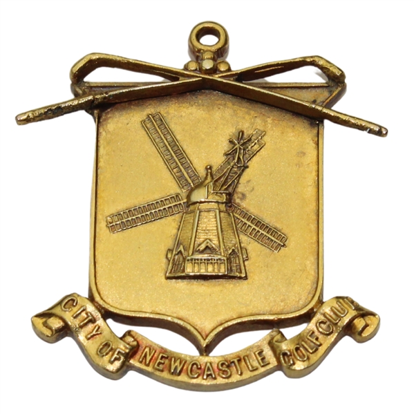 1899-1900 City Of Newcastle Golf Club Captains 14k Gold Medal Won by F. E. Thew