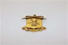 1899-1900 City Of Newcastle Golf Club Captains 14k Gold Medal Won by F. E. Thew