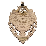 1901 Far & Sure 8K Gold Medal Presented To The Lanark Junr Golf Club by Mr John Keith Won By G. Chislett
