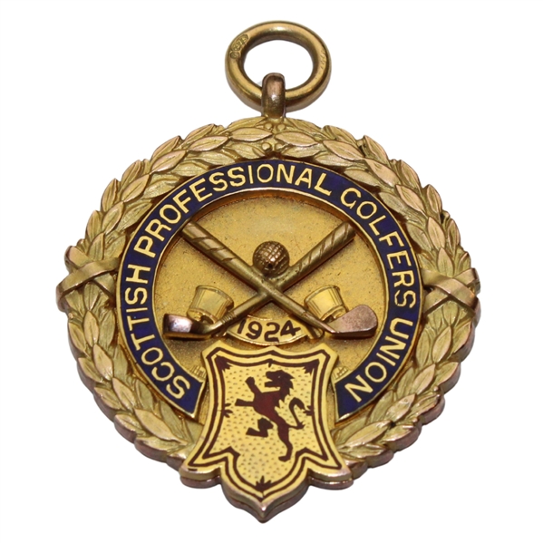 1924 Scottish Professional Goflers Union Championships Gold Medal Won by Peter Robertson