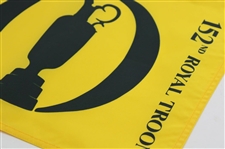 Xander Schauffle Signed 2024 The Open Championship at Royal Troon Flag JSA ALOA