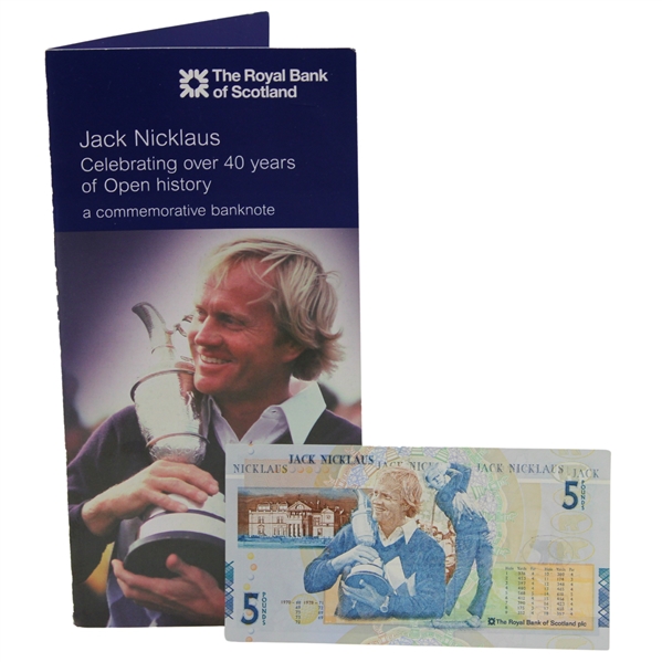 Jack Nicklaus 5 Pound Royal Bank Of Scotland Note 1978 Open Championship