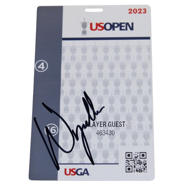 Wyndham Clark Signed 2023 US Open at Los Angeles Country Club Player Guest Badge