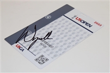Wyndham Clark Signed 2023 US Open at Los Angeles Country Club Player Guest Badge