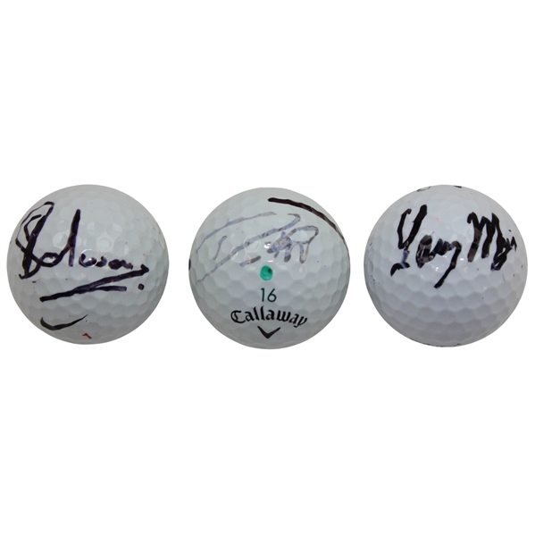 Mize, Willett & Schwartzel Signed Golf Balls JSA ALOA