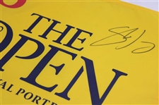 Shane Lowry Signed 2019 The Open at Royal Portrush Screen Flag JSA #EE96986