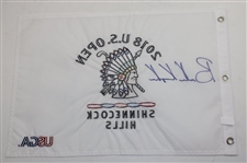 Brooks Koepka Signed 2018 US Open at Shinnecock Hills Embroidered Flag JSA ALOA