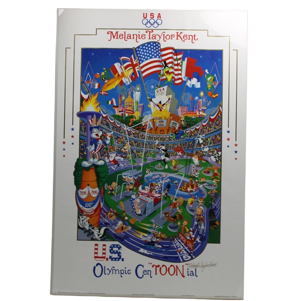 1896-1996 100th Ann. US Olympic Cen"Toon"ial Poster by Melanie Taylor Kent