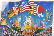 1896-1996 100th Ann. US Olympic CenToonial Poster by Melanie Taylor Kent