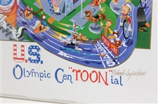 1896-1996 100th Ann. US Olympic CenToonial Poster by Melanie Taylor Kent